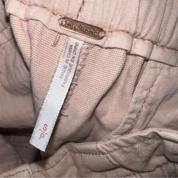 Free People Margate Pleated Trousers Pants-Paperbag Waist-Ivory Tan-Small - Picture 8 of 10